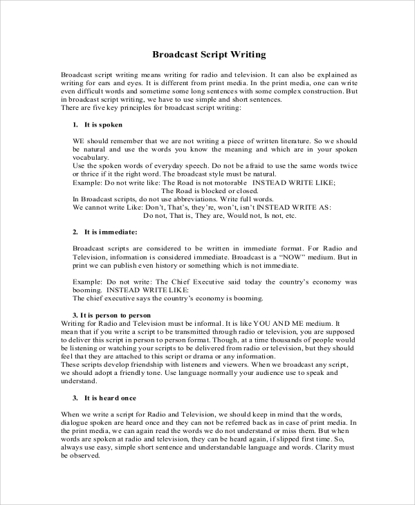 writing a script template pdf